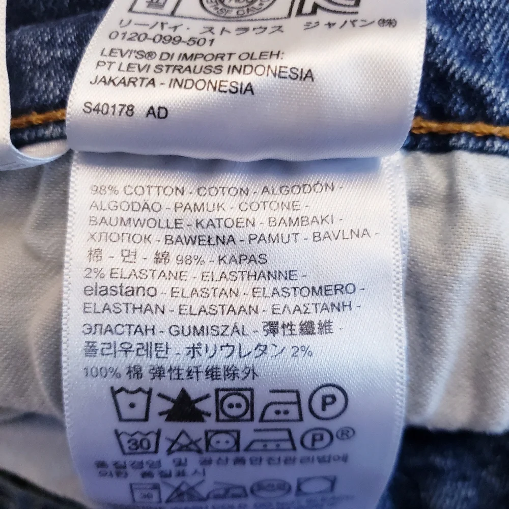 Levi's 514 Medium Wash Men's Jeans, Size W40 L32